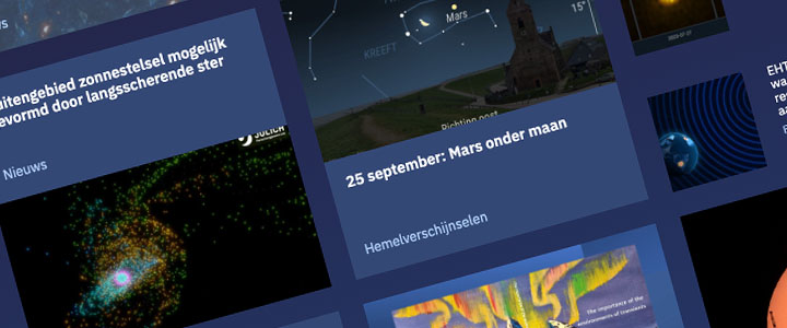 Screenshot website astronomie.nl